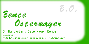 bence ostermayer business card